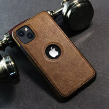 iPhone 13 Classic Leather Case with Luxury Elegant Look - Brown
